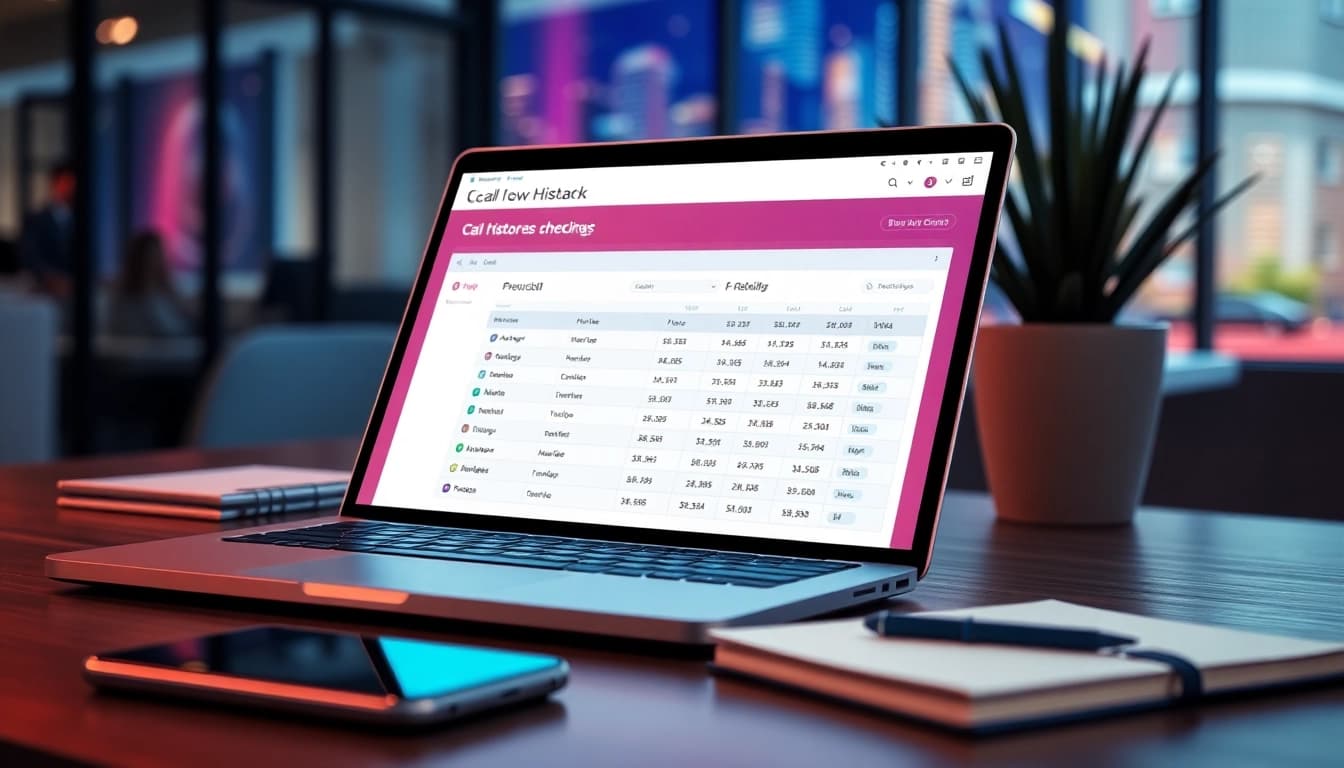 Analyze your call history checker insights with a modern digital interface.