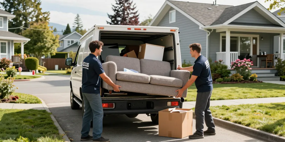 Efficient junk removal service in Vancouver, showcasing the target Junk Removal Vancouver professionals handling old furniture and debris with care.