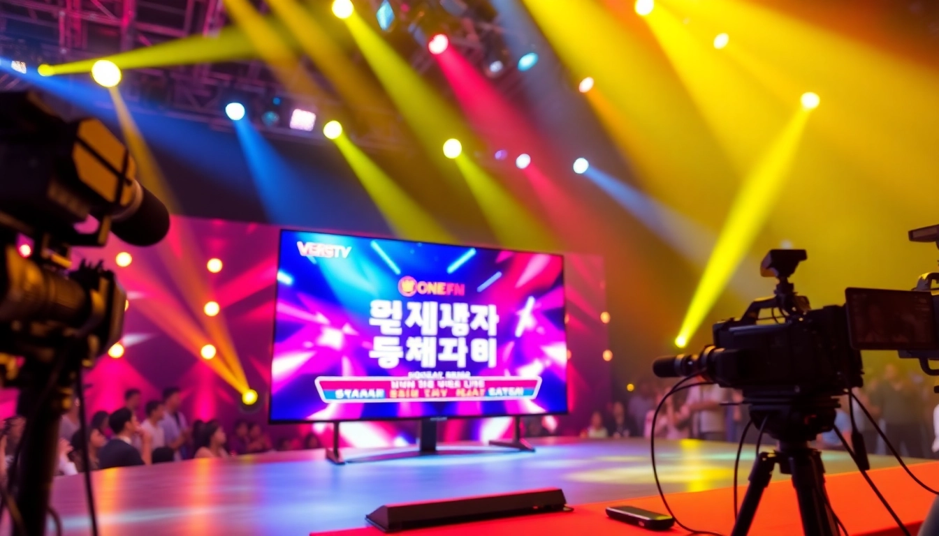 티비위키 최신 주소를 소개하는 현대적인 방송 세트