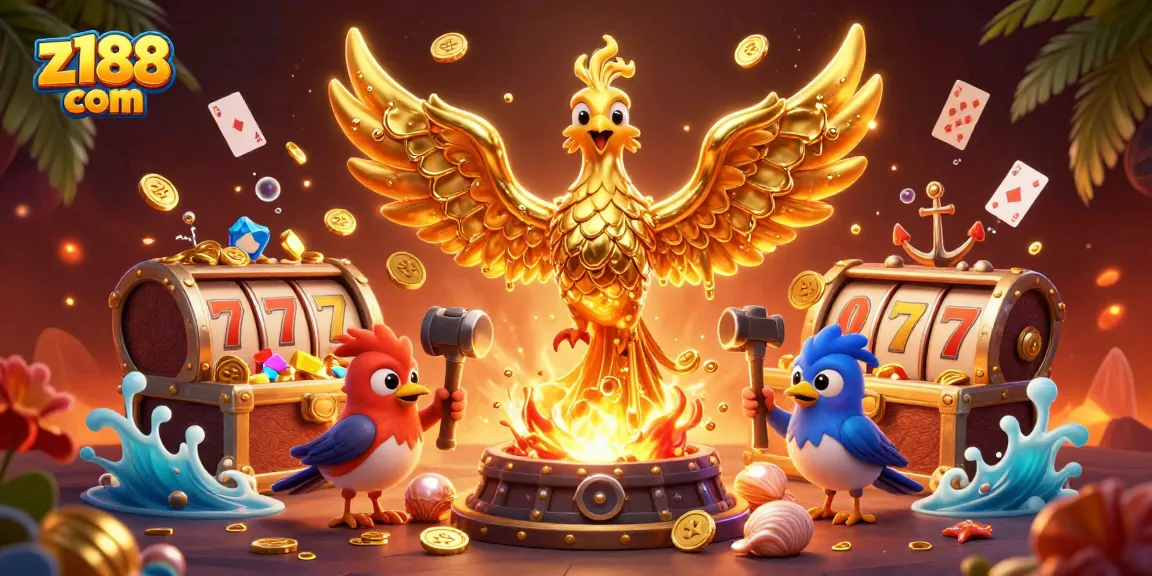 Experience exciting gameplay at z188 com with the golden phoenix and thriving slot game elements.