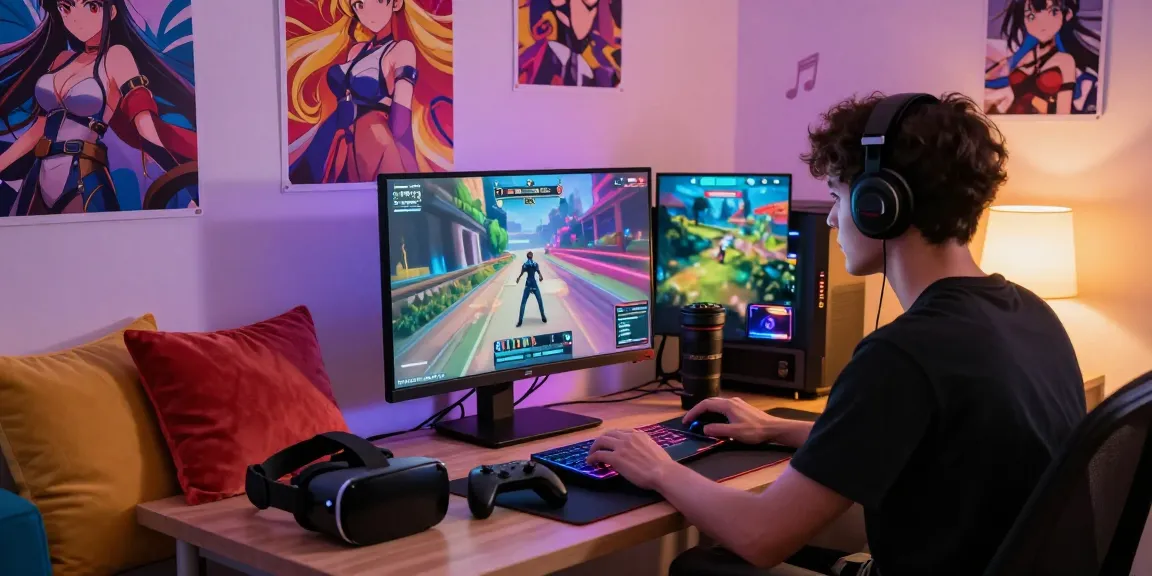 Enjoying sex games online in a cozy gaming setup with immersive visuals.