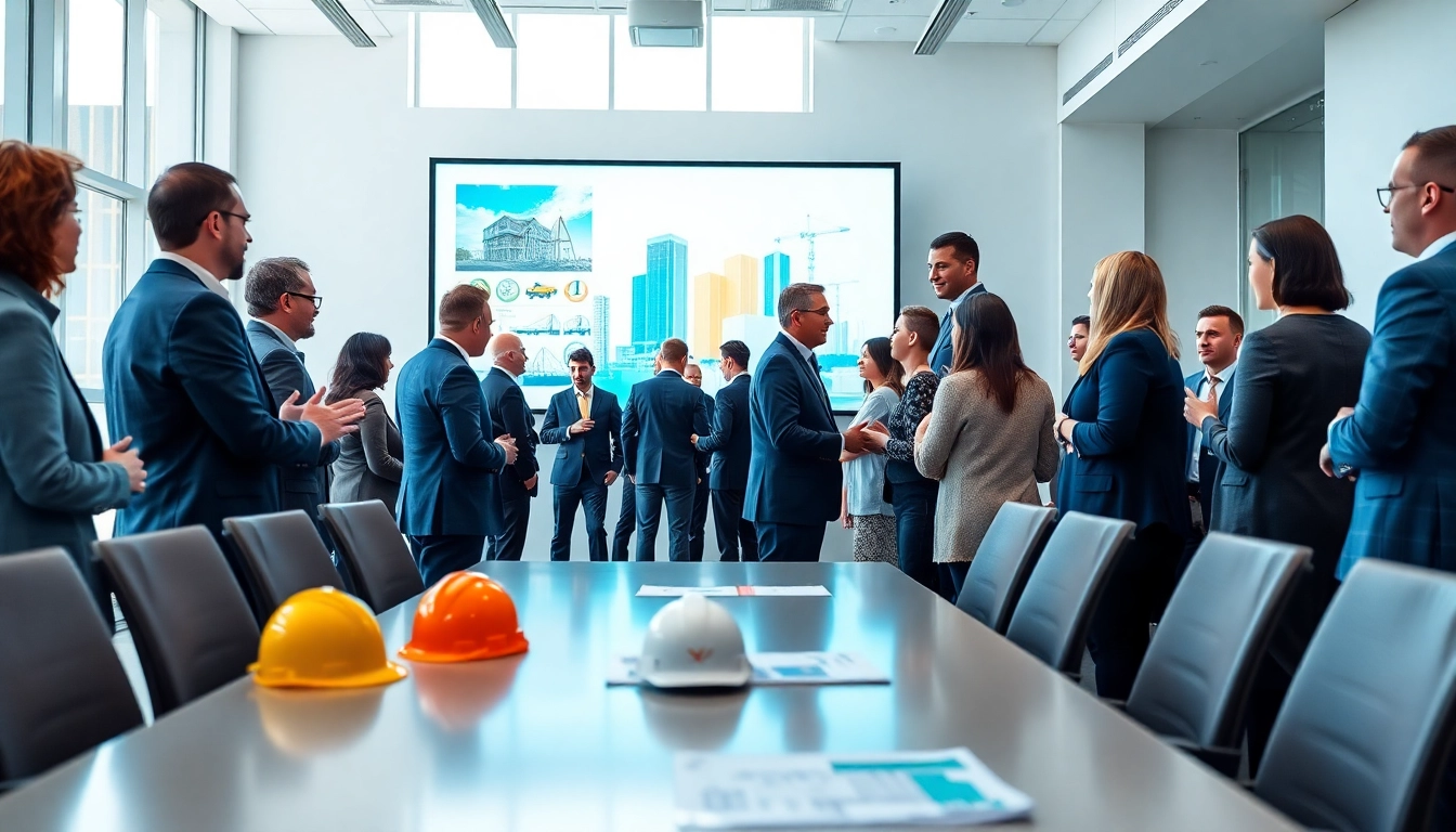 Network among professionals at construction networking events featuring collaboration and engagement.