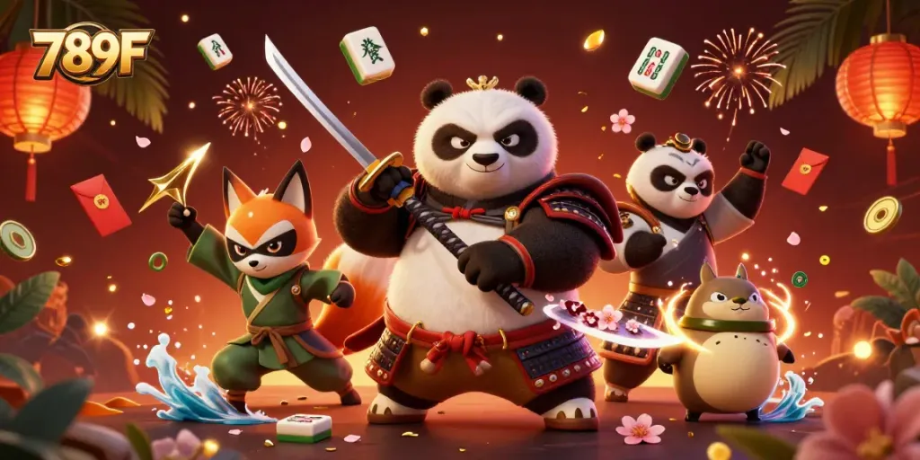 Engage with 789F through a dynamic 3D casino illustration featuring vibrant gaming elements and enchanting characters.