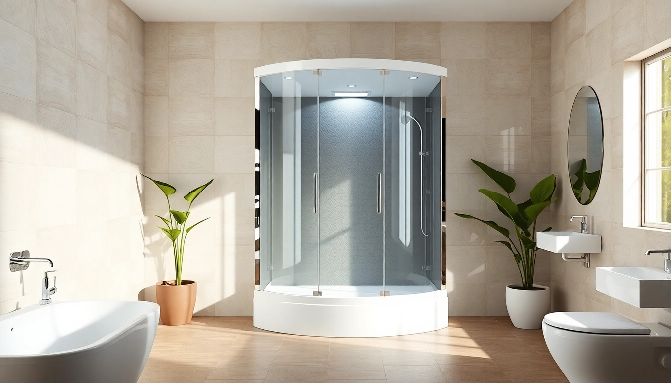 Erleben Sie die sonni Duschkabine in einem modernen Badezimmer mit stilvollen Details und eleganter Atmosphäre.
