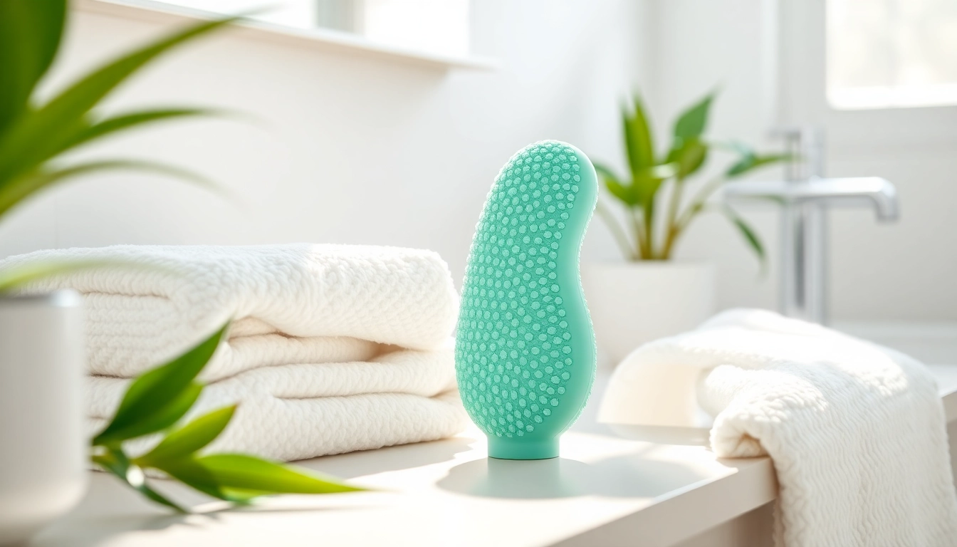 Enhance your bathing experience with the best silicone loofah showcasing its unique design.