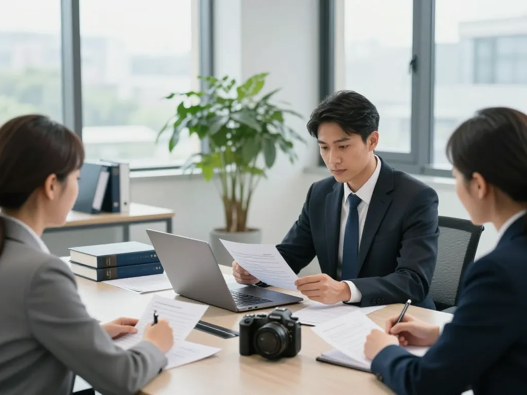 business incorporation lawyer Ontario assisting clients in a professional office during a consultation