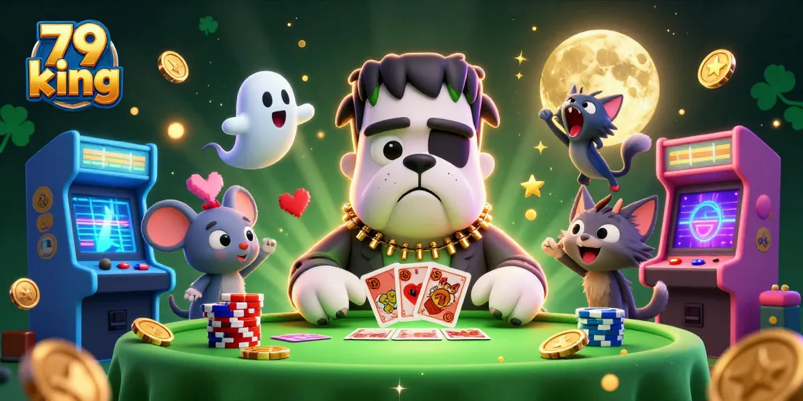 Engage in exciting casino action with 79 king’s mystical characters at a vibrant gaming table.