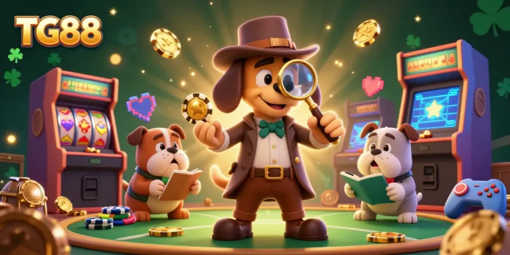 Experience the excitement of TG88 casino with vibrant characters and dynamic gaming elements.