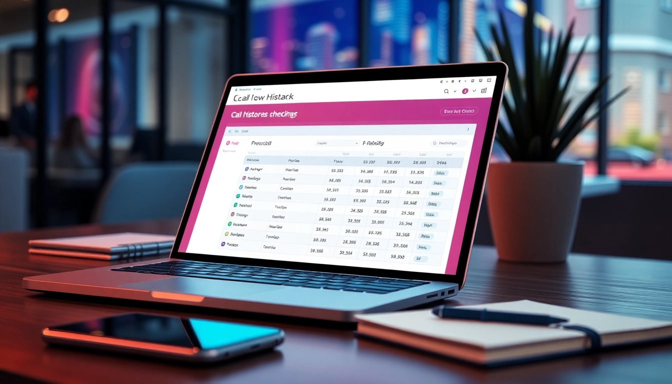 Analyze your call history checker insights with a modern digital interface.