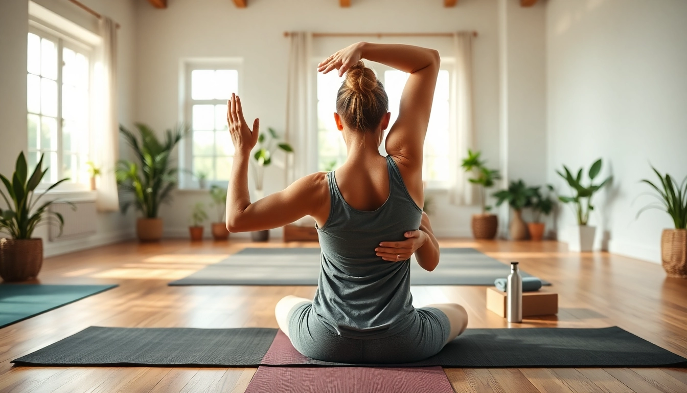 Learn how to relieve back pain naturally through yoga poses in a calming studio.