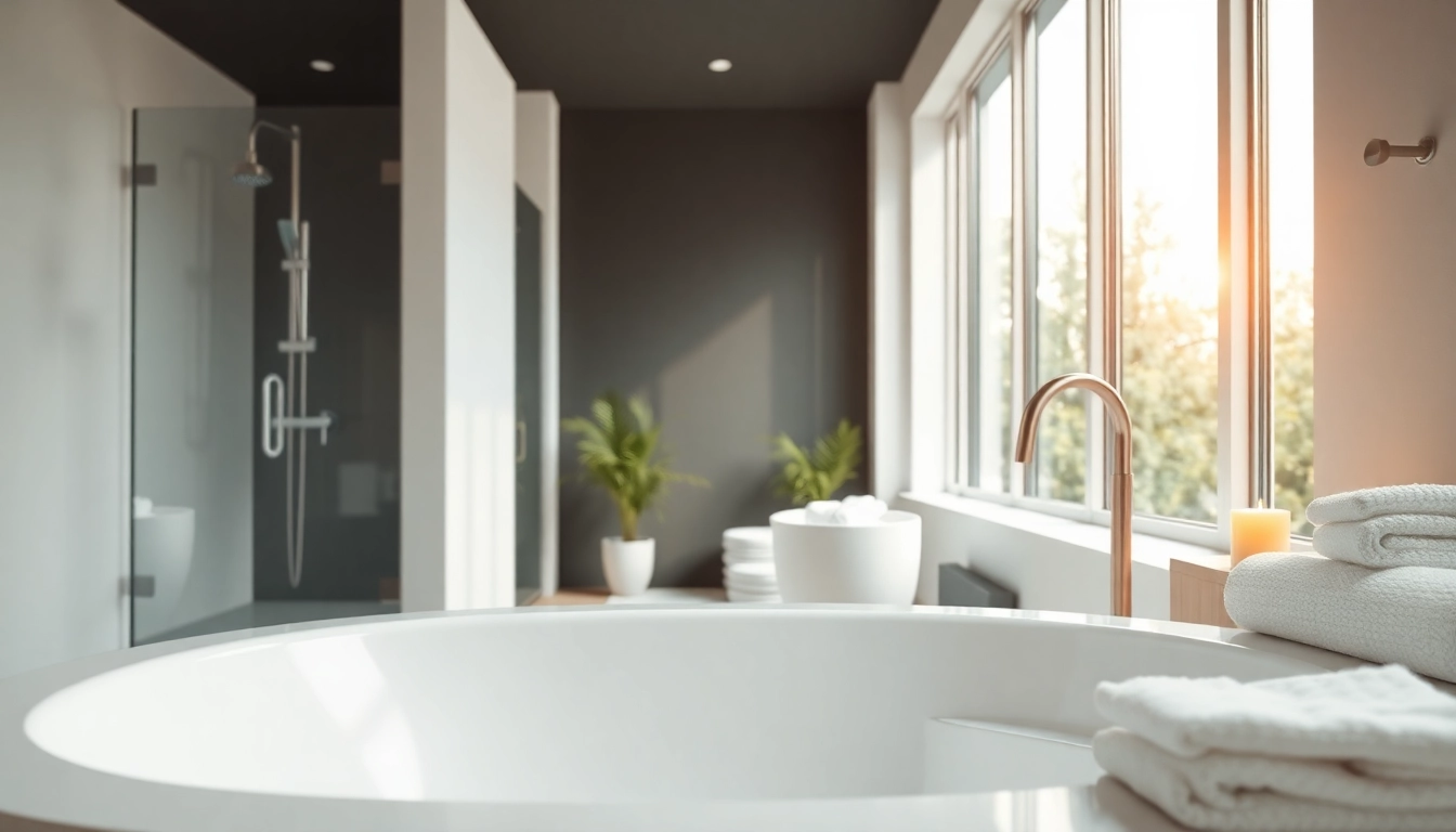 Transform your space with elegant showers au, featuring sleek fixtures and a modern design.