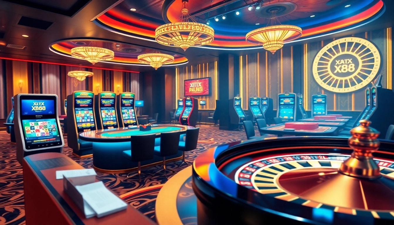 Experience the thrilling world of XX88, featuring interactive casino tables and luxurious betting options.