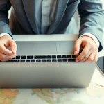 Apply for the uk eta online application with a laptop and travel essentials.