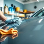 Experience expert auto detailing Cleveland TN with professionals polishing cars and organizing supplies.