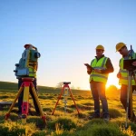 Topographical Surveyors London Surrey conducting a professional land survey with advanced equipment.