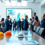 Network among professionals at construction networking events featuring collaboration and engagement.