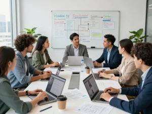 Diverse team collaboration in a recruiting agency showcasing the value of staffing agencies in connecting talent with opportunities