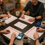 Friends engaging in sports betting excitement using the fly88 app while sharing strategies