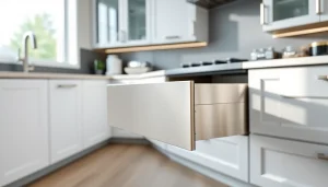 Discover the features of a Double Wall Drawer System in a modern kitchen setup.