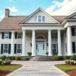 Enhancing colonial home renovation with elegant architecture, lush landscaping, and inviting atmosphere.