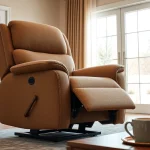 Enjoy a comfortable power lift recliner with heat and massage, enhancing relaxation in your living space.