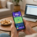 Engaging with the 88vin app while playing live dealer games in a cozy home setting