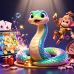 Spin to win with mb66 at this vibrant, colorful casino adventure illustration.