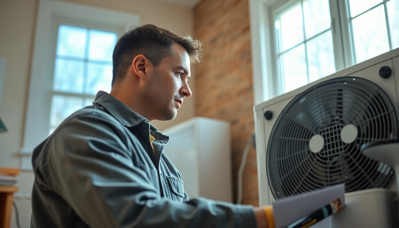 Technician analyzing an American Standard HVAC system installation in a residential setting. related image