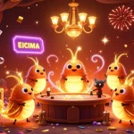 Engage in the excitement of ml88vn with a colorful casino scene illuminated by glowing glowworms and bat dealer.