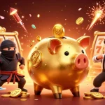 Engage with luck8864's thrilling slots scene featuring animated characters and vibrant casino elements.