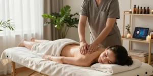 Experience a relaxing home massage therapy session with 일산출장안마 services, featuring a soothing environment and professional care.