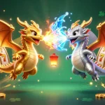 Experience thrilling gaming at Gem88 com with vibrant dragons amidst casino symbols and digital elements.