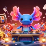 Experience thrilling slot gaming at LUCK8 with vibrant characters and dynamic casino elements.