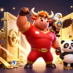 Go99 players celebrate with joyful characters in an intense casino atmosphere, showcasing victory.
